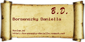 Borsenszky Daniella névjegykártya